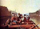 George Caleb Bingham Ferrymen Playing Cards painting